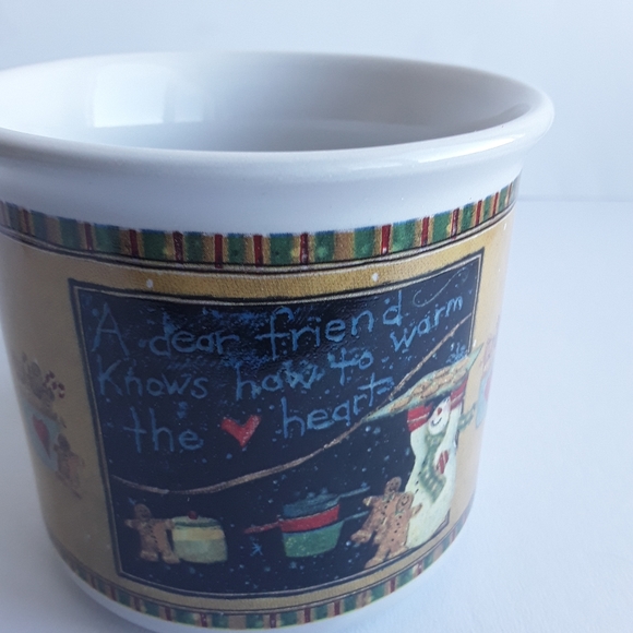 Set of 2 Susan Winget Christmas "Dear Friends" Coffe Cups/Mugs - Picture 15 of 16